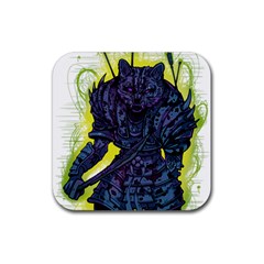 Zombie Animal Warrior Armor Arrows Aura Rubber Coaster (square) by Wegoenart