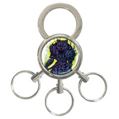 Zombie Animal Warrior Armor Arrows Aura 3-ring Key Chain by Wegoenart