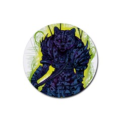 Zombie Animal Warrior Armor Arrows Aura Rubber Coaster (round)