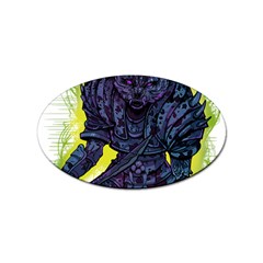 Zombie Animal Warrior Armor Arrows Aura Sticker (oval) by Wegoenart