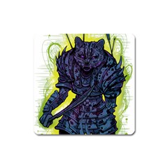 Zombie Animal Warrior Armor Arrows Aura Square Magnet by Wegoenart