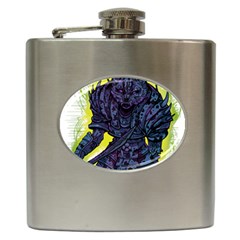 Zombie Animal Warrior Armor Arrows Aura Hip Flask (6 Oz) by Wegoenart