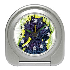 Zombie Animal Warrior Armor Arrows Aura Travel Alarm Clock by Wegoenart