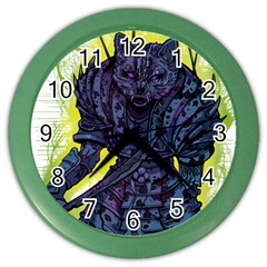 Zombie Animal Warrior Armor Arrows Aura Color Wall Clock by Wegoenart