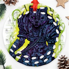 Zombie Animal Warrior Armor Arrows Aura Ornament (round Filigree)