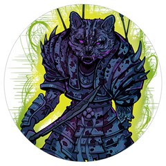 Zombie Animal Warrior Armor Arrows Aura Round Trivet by Wegoenart