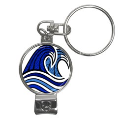 Print Water Waves Nail Clippers Key Chain by Wegoenart