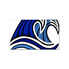 Print Water Waves Sticker (rectangular) by Wegoenart