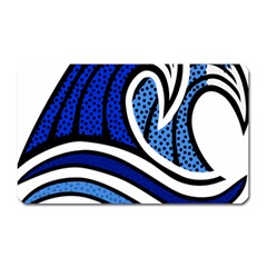 Print Water Waves Magnet (rectangular) by Wegoenart