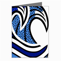 Print Water Waves Greeting Cards (pkg Of 8)