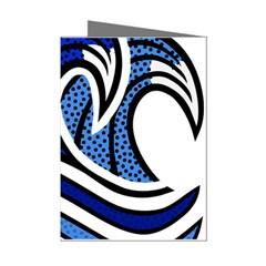 Print Water Waves Mini Greeting Cards (pkg Of 8)