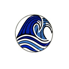 Print Water Waves Hat Clip Ball Marker (4 Pack) by Wegoenart