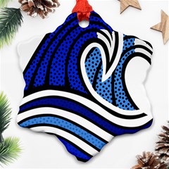 Print Water Waves Ornament (snowflake)