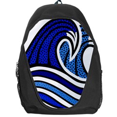 Print Water Waves Backpack Bag by Wegoenart