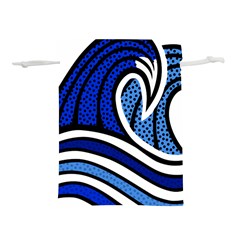 Print Water Waves Lightweight Drawstring Pouch (m) by Wegoenart