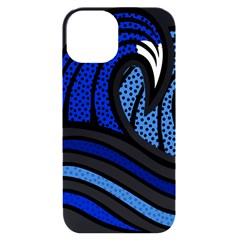 Print Water Waves Iphone 14 Black Uv Print Case