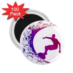 Wave Surfer Surfing Sport Athlete Water Sea 2 25  Magnets (100 Pack)  by Wegoenart