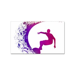 Wave Surfer Surfing Sport Athlete Water Sea Sticker Rectangular (100 Pack) by Wegoenart