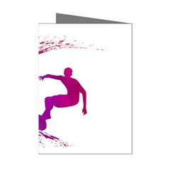 Wave Surfer Surfing Sport Athlete Water Sea Mini Greeting Cards (pkg Of 8)