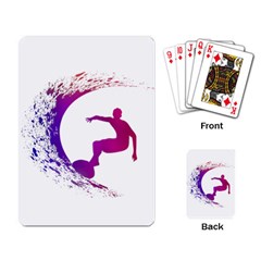 Wave Surfer Surfing Sport Athlete Water Sea Playing Cards Single Design (rectangle) by Wegoenart