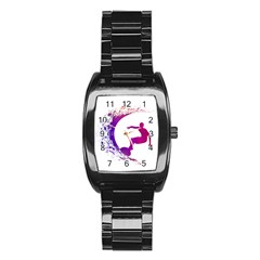 Wave Surfer Surfing Sport Athlete Water Sea Stainless Steel Barrel Watch by Wegoenart