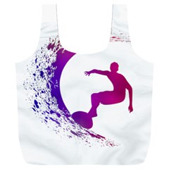 Wave Surfer Surfing Sport Athlete Water Sea Full Print Recycle Bag (xxl) by Wegoenart