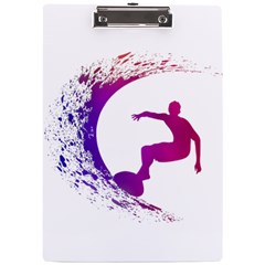 Wave Surfer Surfing Sport Athlete Water Sea A4 Acrylic Clipboard by Wegoenart