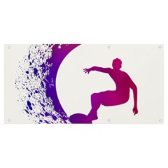 Wave Surfer Surfing Sport Athlete Water Sea Banner And Sign 8  X 4  by Wegoenart