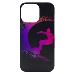 Wave Surfer Surfing Sport Athlete Water Sea Iphone 14 Pro Max Black Uv Print Case by Wegoenart