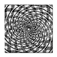 Illusions Abstract Black And White Patterns Swirls Tile Coaster by Wegoenart