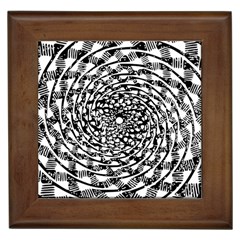 Illusions Abstract Black And White Patterns Swirls Framed Tile by Wegoenart