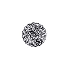 Illusions Abstract Black And White Patterns Swirls 1  Mini Buttons by Wegoenart