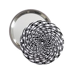 Illusions Abstract Black And White Patterns Swirls 2 25  Handbag Mirrors by Wegoenart