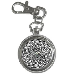 Illusions Abstract Black And White Patterns Swirls Key Chain Watches by Wegoenart