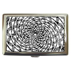 Illusions Abstract Black And White Patterns Swirls Cigarette Money Case by Wegoenart