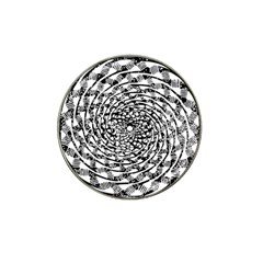 Illusions Abstract Black And White Patterns Swirls Hat Clip Ball Marker (4 Pack) by Wegoenart