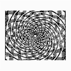 Illusions Abstract Black And White Patterns Swirls Small Glasses Cloth by Wegoenart