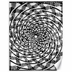 Illusions Abstract Black And White Patterns Swirls Canvas 18  X 24  by Wegoenart