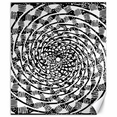 Illusions Abstract Black And White Patterns Swirls Canvas 20  X 24  by Wegoenart