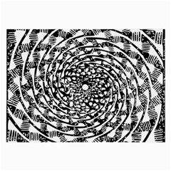 Illusions Abstract Black And White Patterns Swirls Large Glasses Cloth by Wegoenart