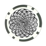 Illusions Abstract Black And White Patterns Swirls Poker Chip Card Guard Front