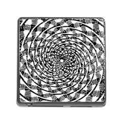 Illusions Abstract Black And White Patterns Swirls Memory Card Reader (square 5 Slot) by Wegoenart