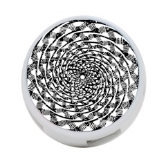 Illusions Abstract Black And White Patterns Swirls 4-port Usb Hub (two Sides) by Wegoenart