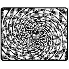 Illusions Abstract Black And White Patterns Swirls Fleece Blanket (medium)