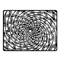 Illusions Abstract Black And White Patterns Swirls Fleece Blanket (small) by Wegoenart