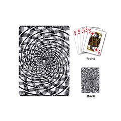 Illusions Abstract Black And White Patterns Swirls Playing Cards Single Design (mini)