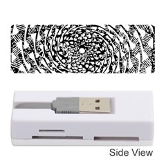 Illusions Abstract Black And White Patterns Swirls Memory Card Reader (stick) by Wegoenart