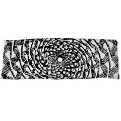 Illusions Abstract Black And White Patterns Swirls Body Pillow Case (dakimakura) by Wegoenart