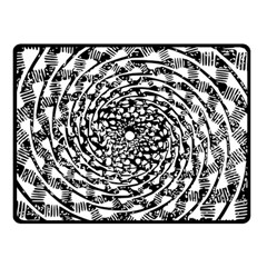 Illusions Abstract Black And White Patterns Swirls Two Sides Fleece Blanket (small) by Wegoenart