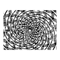 Illusions Abstract Black And White Patterns Swirls Two Sides Premium Plush Fleece Blanket (mini) by Wegoenart